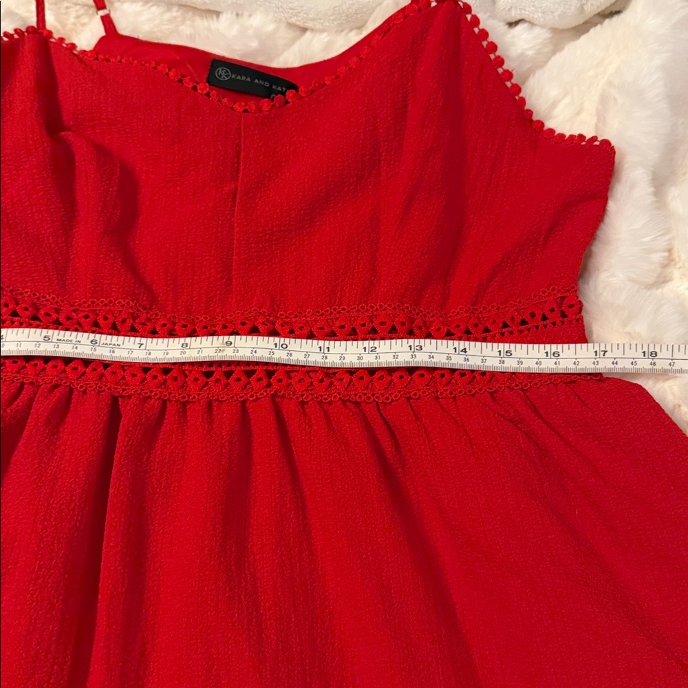 Kara and Kate Elegant Red Mini Dress - Picture 11 of 13